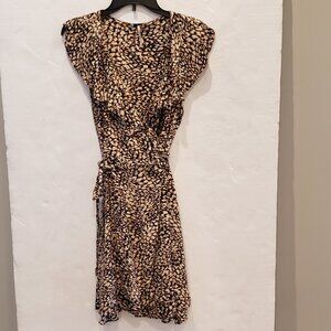 Free People French Quarter Wrap Dress with Ruffle Collar